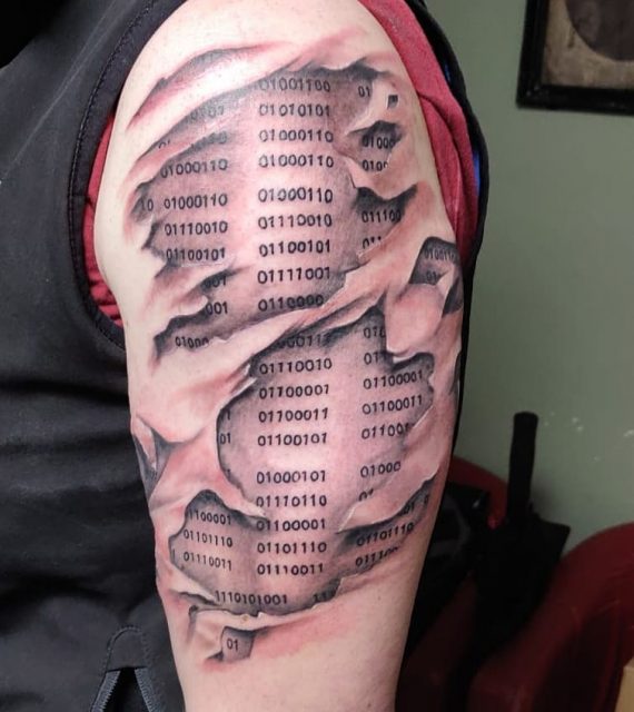 Morse code tattoo | Morse code tattoo, Tattoos, Geometric tattoo