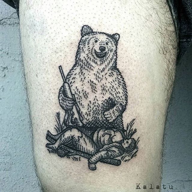 Standing Bear Tattoo by hatchibi on DeviantArt